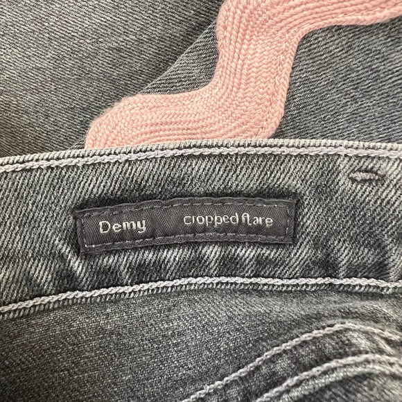 Citizens of Humanity Demy High Rise Cropped Flare Jeans in Date Night Pink Wave - Picture 7 of 12